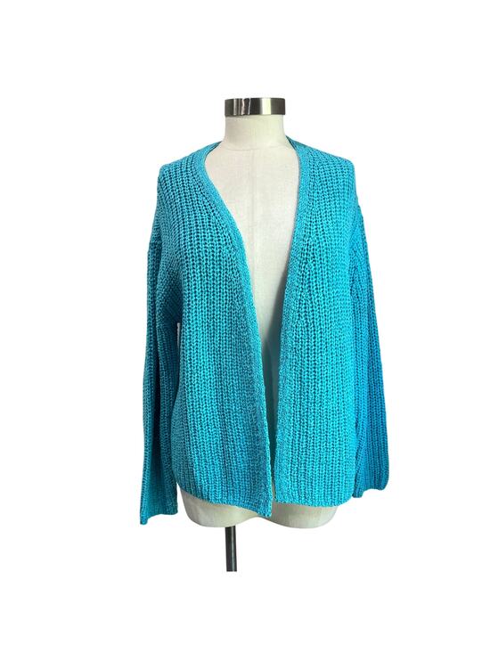 Talbots Sweaters - Talbots Blue Ribbon Knit Cardigan Lightweight Classic Size L